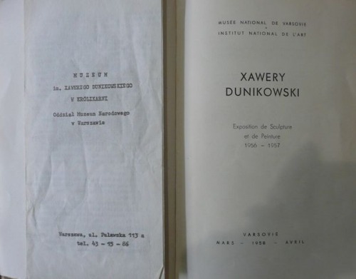 Dunikowski Xawery-Exposition de Sculpture et de Peinture 1956-19